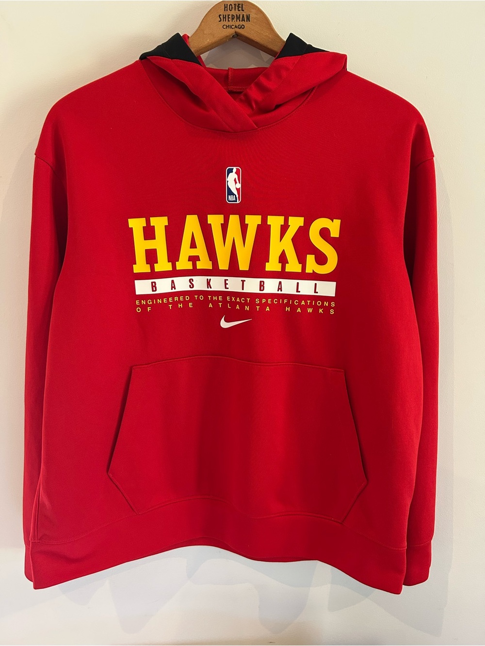 Nike NBA Atlanta Hawks Engineered On Court Practice Hoodie Mens Large